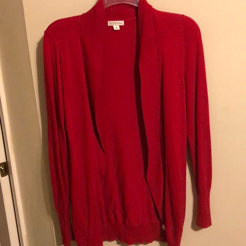 Business casual red sweater, gently worn.